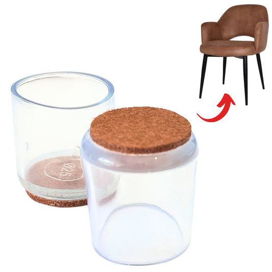 Round Felt Silicone Chair Leg Protectors | Scratch & Noise-Free