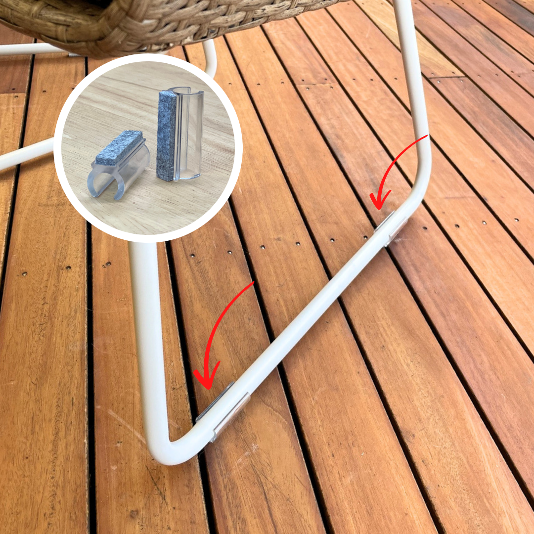 Clear Sled Base Felt Chair Leg Protectors | Scratch & Noise-Free