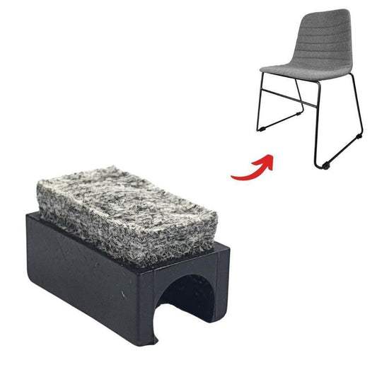 Black Clip On Felt Sled Chair Glide - Floor Protection! - Chair Caps Australia - www.chaircapsaustralia.com.au