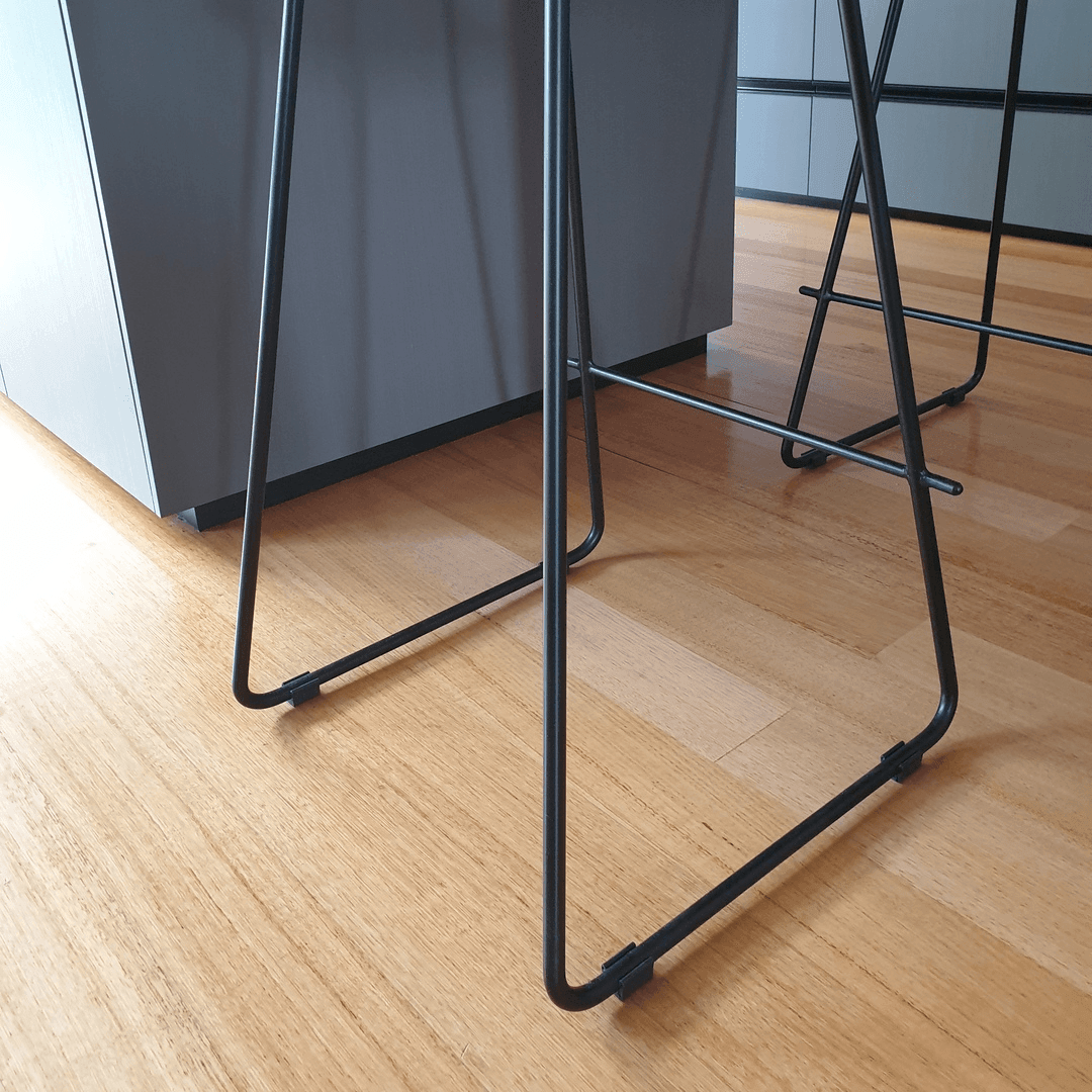 Black Clip On Sled Chair Glide - Floor Protection! - Chair Caps Australia - www.chaircapsaustralia.com.au