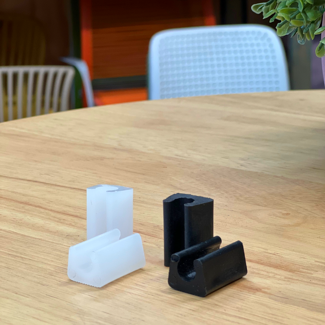 Black Sled Base Chair Leg Protectors | Replacments