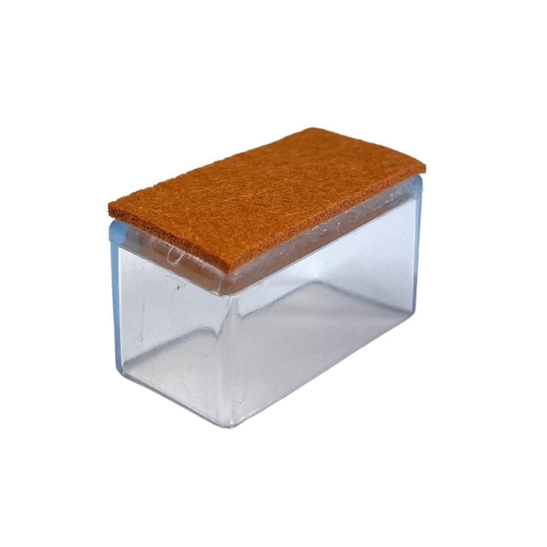 (NEW) Rectangular Silicone Felt Chair Leg Glides (Groovy Slides) - Chair Caps Australia - www.chaircapsaustralia.com.au