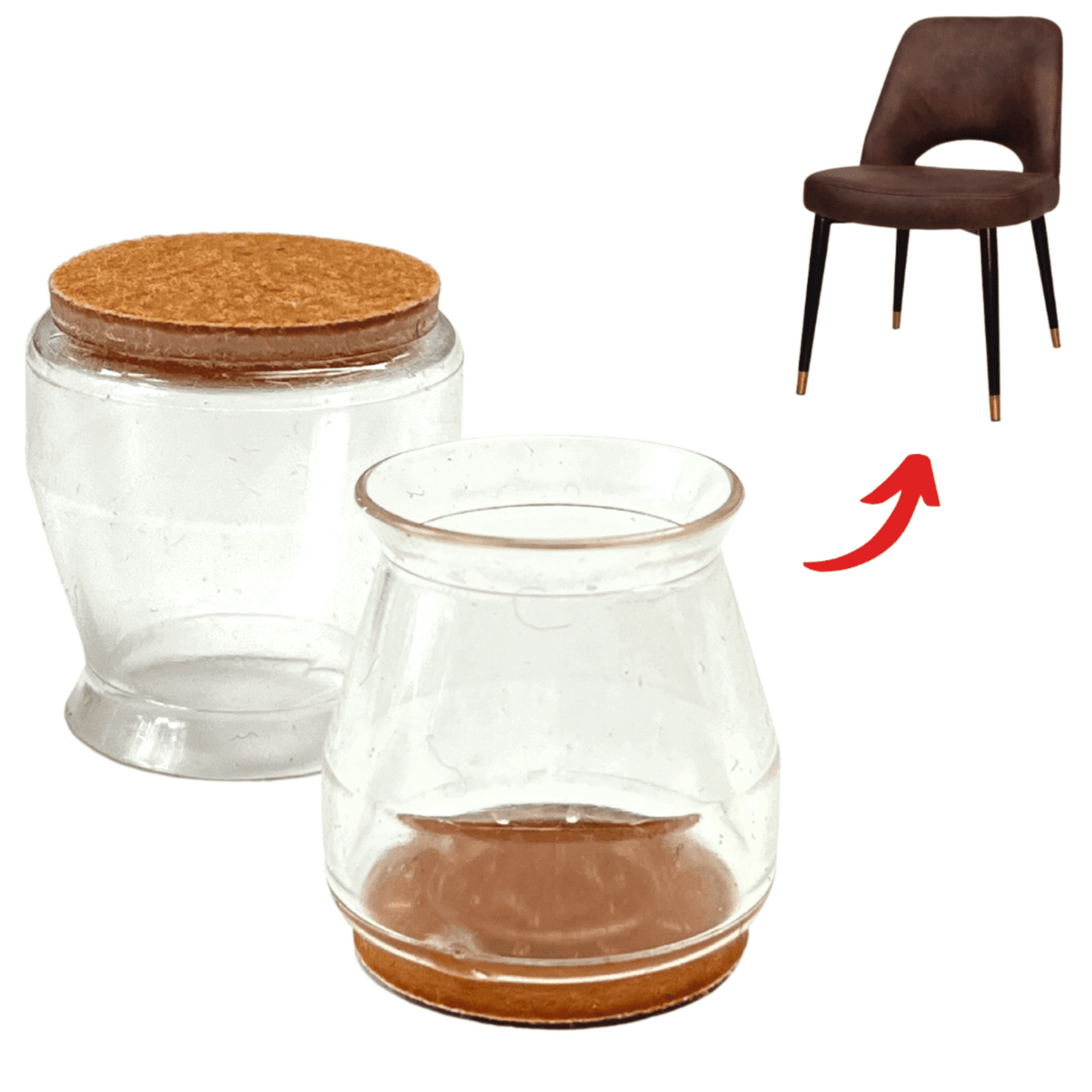 Groovy Felt Silicone Chair Leg Protectors | Stretchy Edition - Scratch & Noise-Free