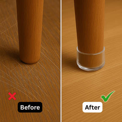 Round Felt Silicone Chair Leg Protectors | Scratch & Noise-Free